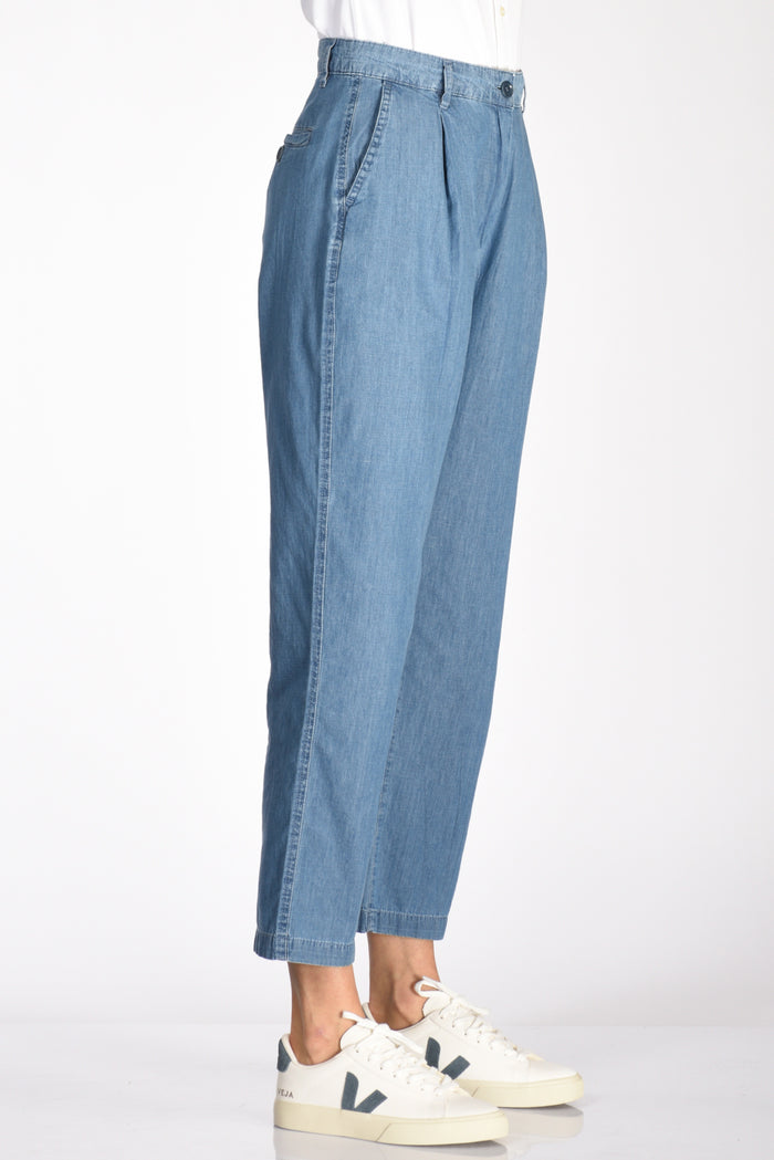 Aspesi Pantalone Pinces Blu Jeans Donna - 5
