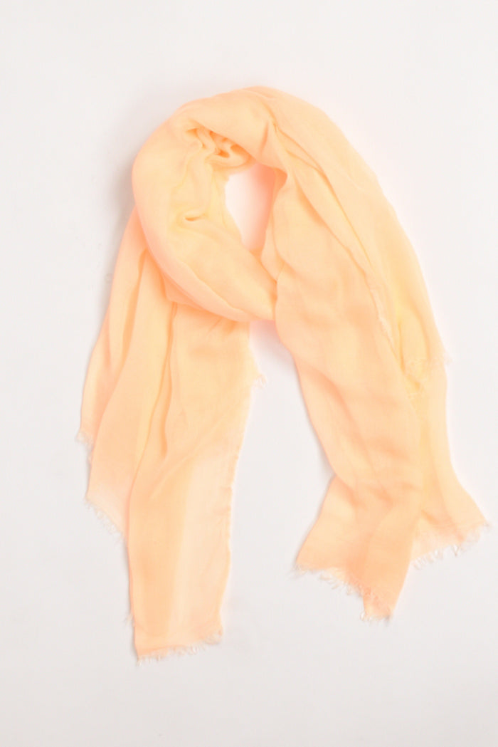 Faliero Sarti Scarf Fringed Orange Woman - 2