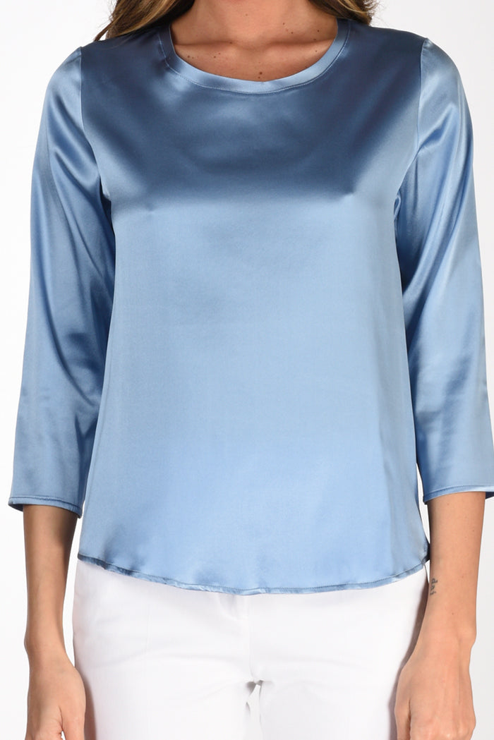 Shirt C Zero Tshirt Dark Blue Silk Woman - 3