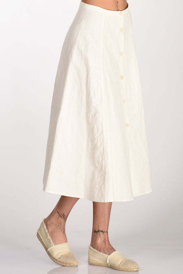 Aspesi Buttoned Skirt Natural White Woman