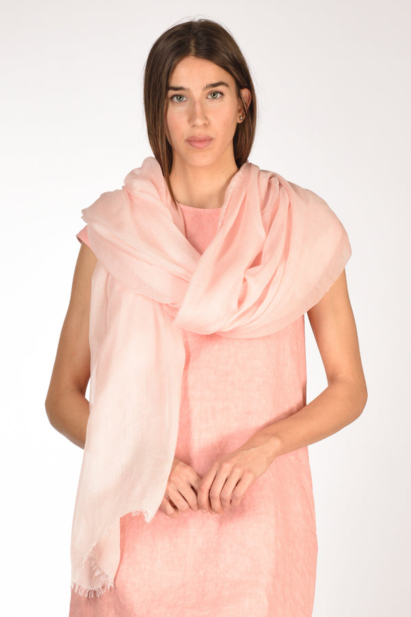 Faliero Sarti Sciarpa Sfrangiata Rosa Antico Donna