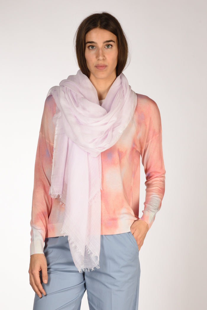 Faliero Sarti Fringed Scarf Light Pink Woman - 1