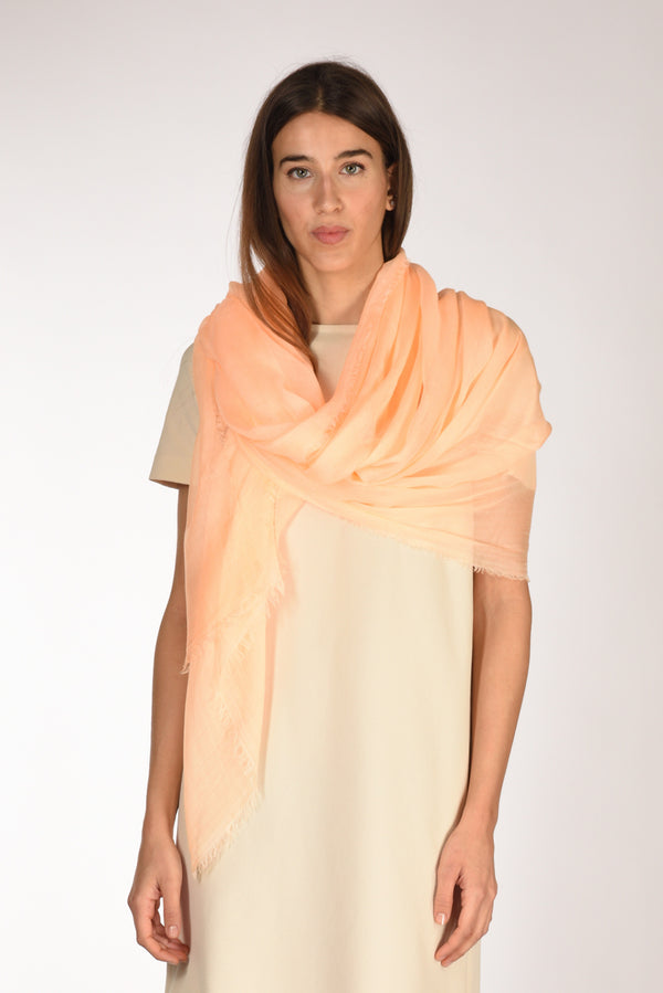 Faliero Sarti Sciarpa Sfrangiata Arancio Donna