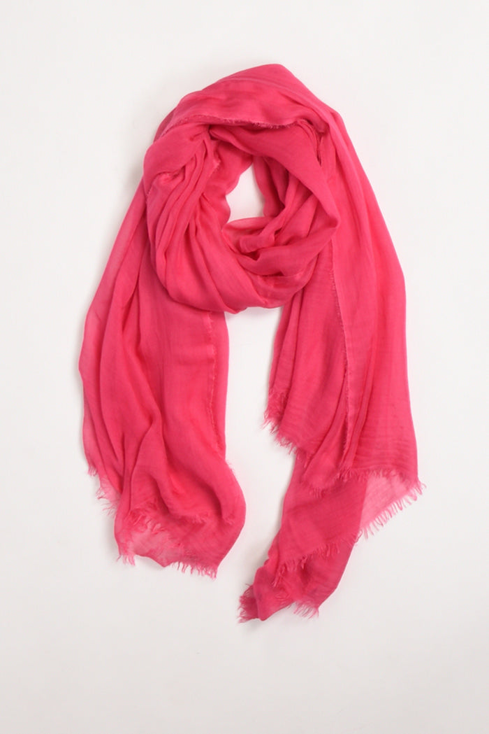 Faliero Sarti Plain Stole Fuchsia Woman - 2