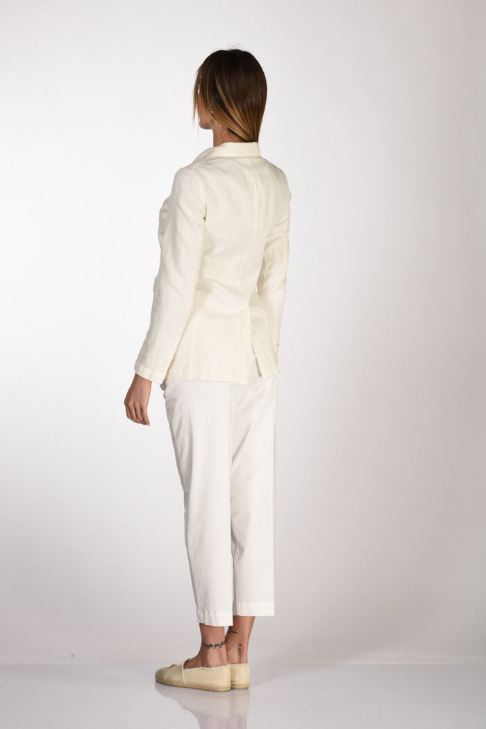 Aspesi Natural White Double-Breasted Jacket for Women - 5