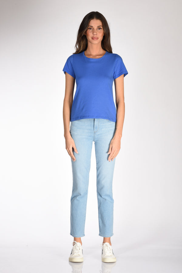 Majestic Filatures Paris Tshirt M. Corta Bluette Donna-2