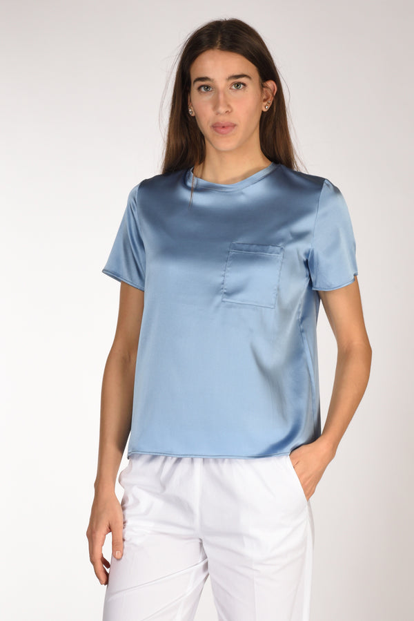 Shirt C Zero Tshirt Seta Azzurro Donna