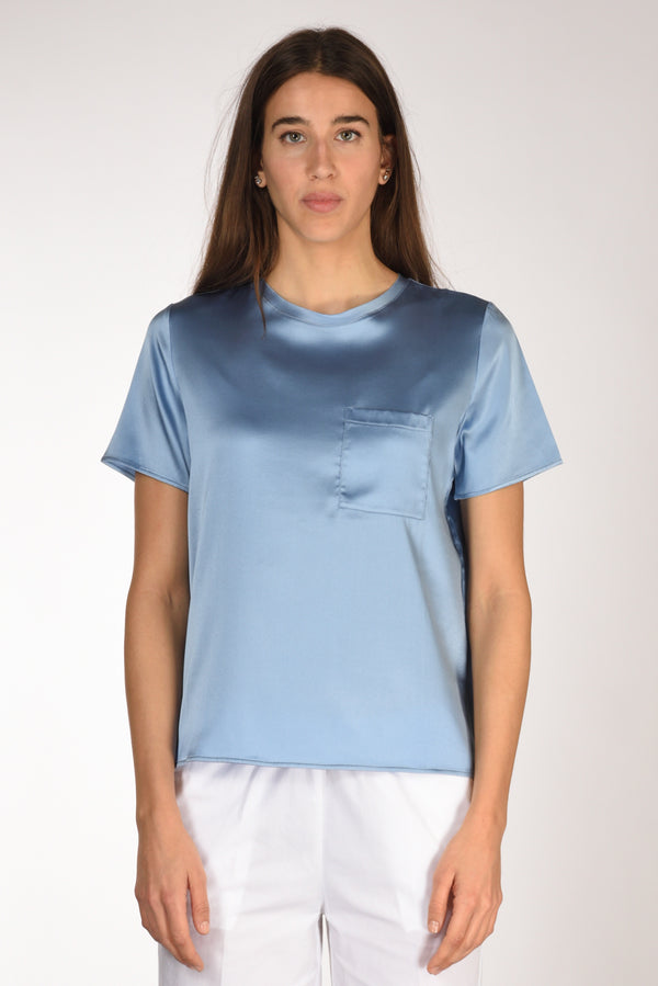 Shirt C Zero Tshirt Seta Azzurro Donna-2