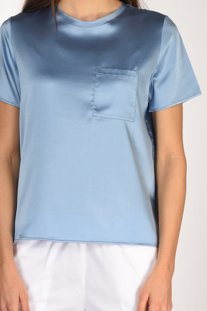 Shirt C Zero Tshirt Seta Azzurro Donna - 3