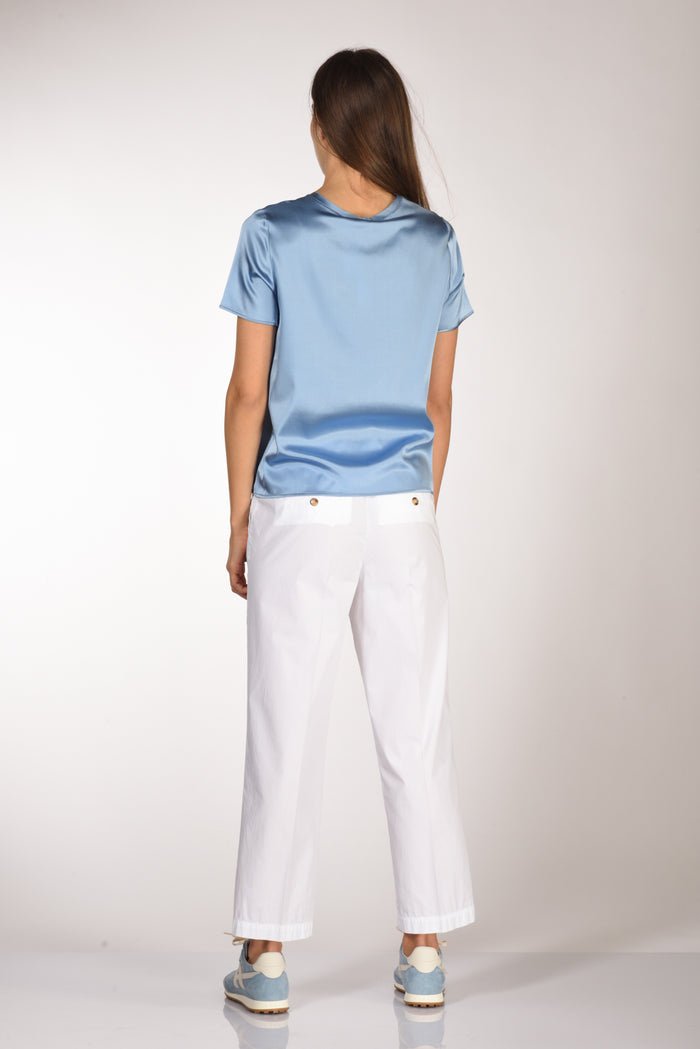 Shirt C Zero Tshirt Seta Azzurro Donna - 5