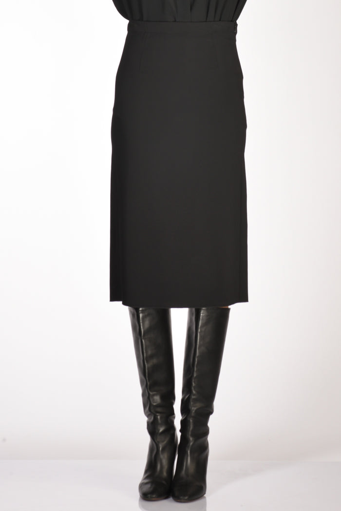 Forte Forte Gonna Crepe Nero Donna - 3