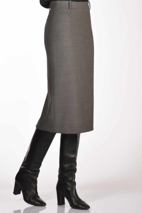 Incotex Slowear Gonna Tubino Grigio Donna-2