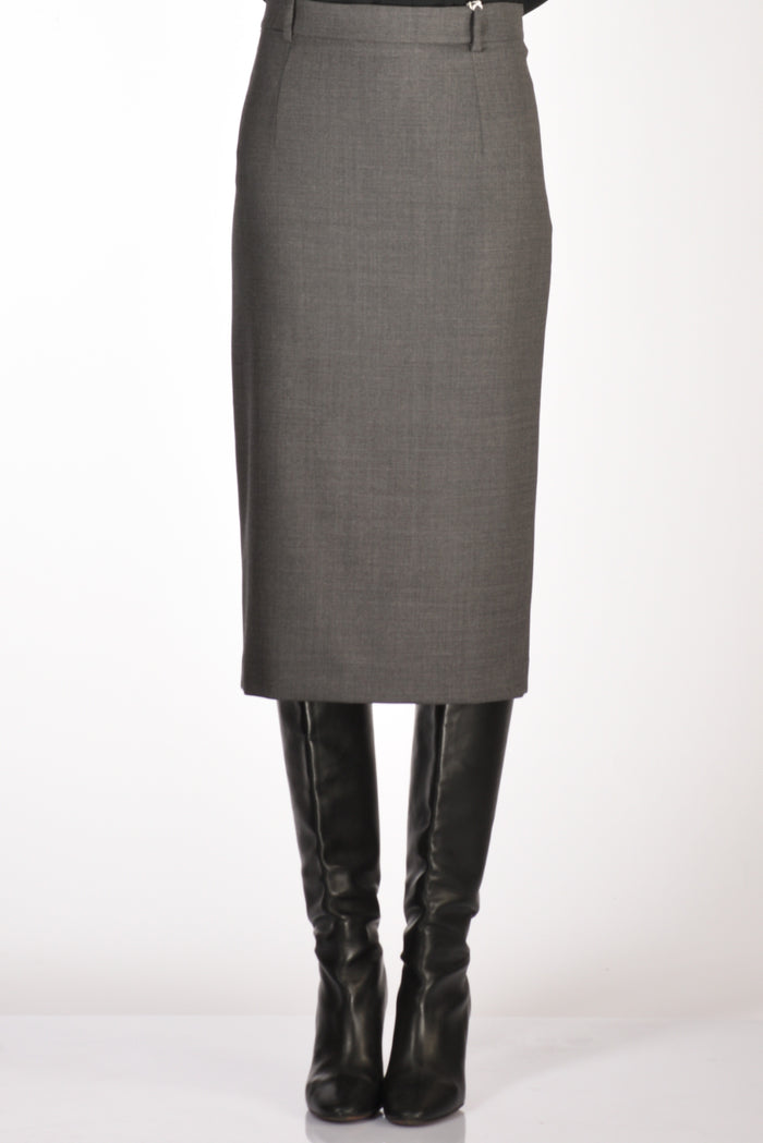 Incotex Slowear Gonna Tubino Grigio Donna - 3