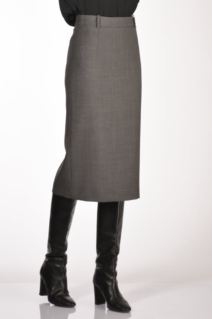 Incotex Slowear Gonna Tubino Grigio Donna - 5