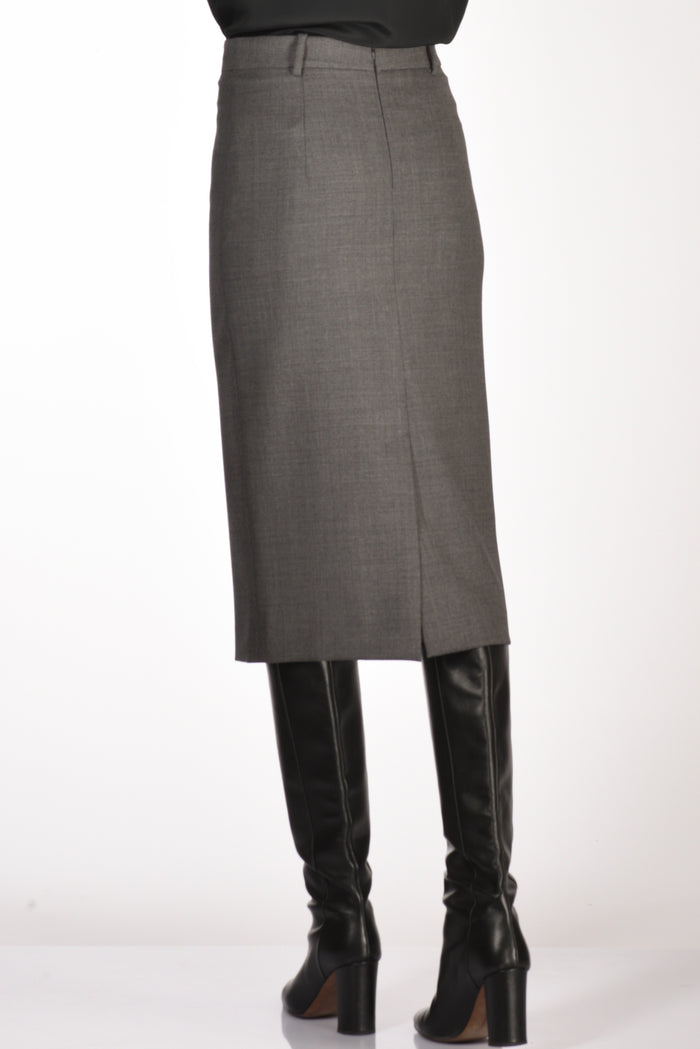 Incotex Slowear Gonna Tubino Grigio Donna - 6