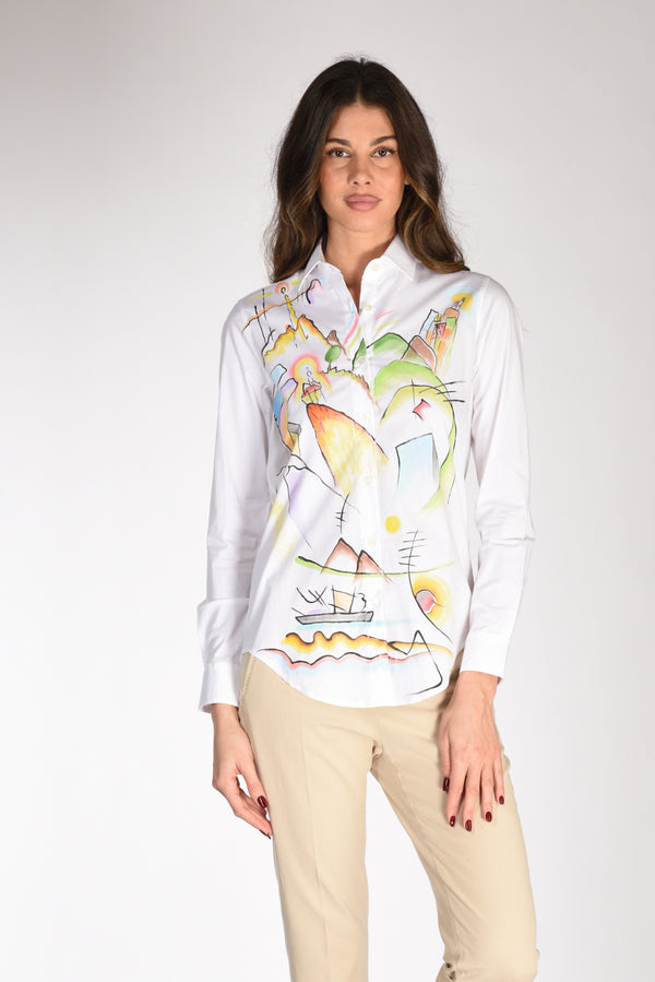 Gherardeschi Alessandro Camicia Dipinta Bianco/multicolor Donna