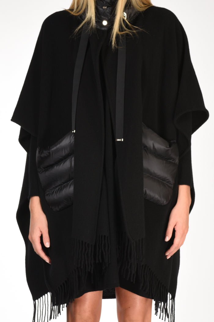 Herno Poncho Warmy Nero Donna - 3