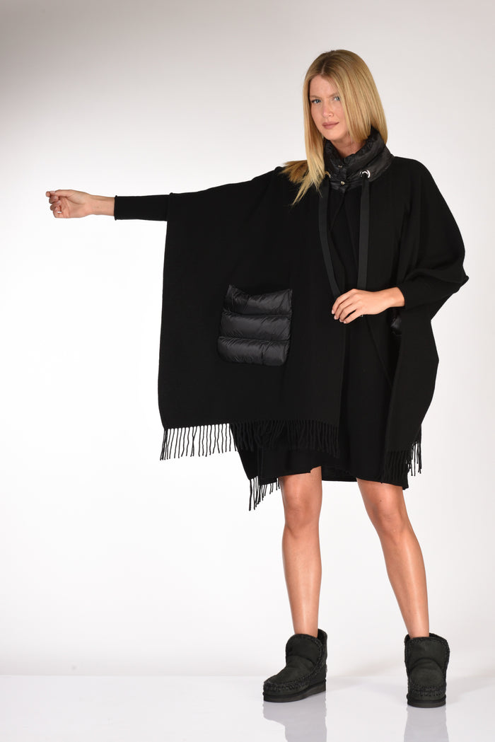 Herno Poncho Warmy Nero Donna - 6