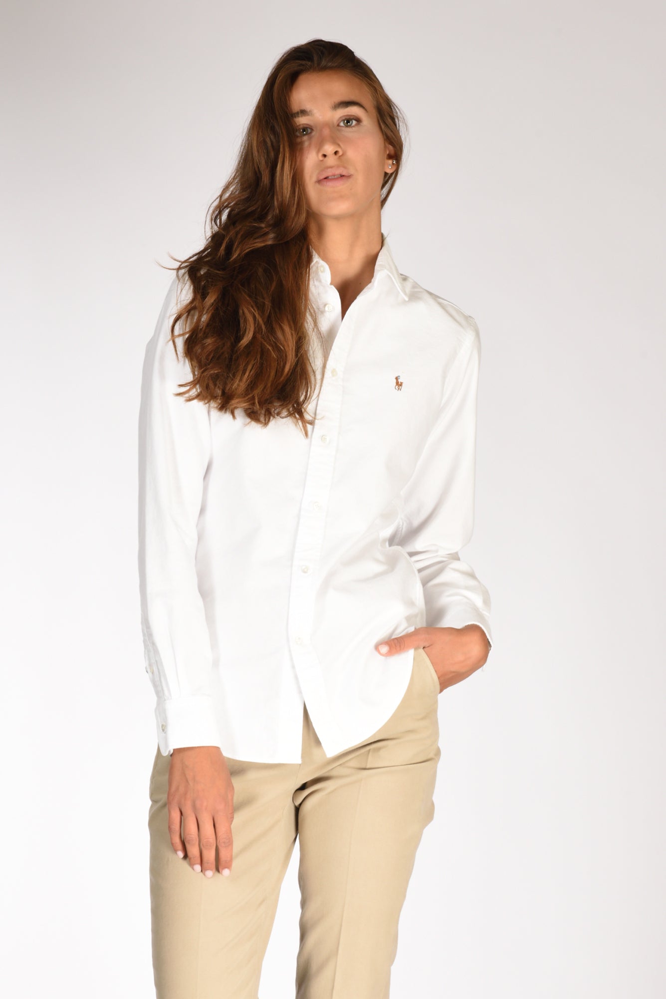 Polo Ralph Lauren Camicia Oxford Bianco Donna