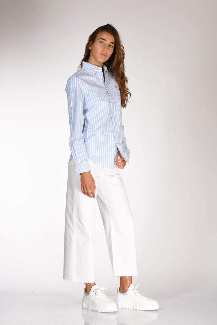 Polo Ralph Lauren Camicia Oxford Bianco/azzurro Donna - 4