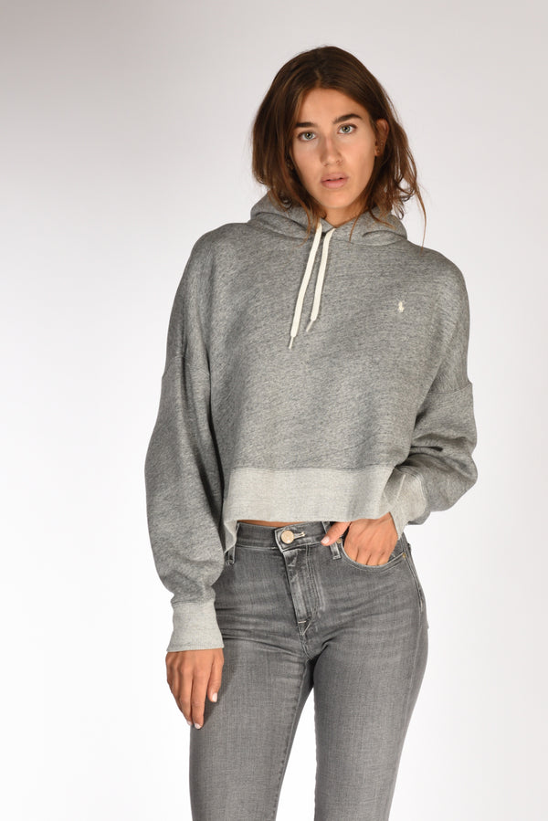 Polo Ralph Lauren Felpa Cappuccio Grigio Donna