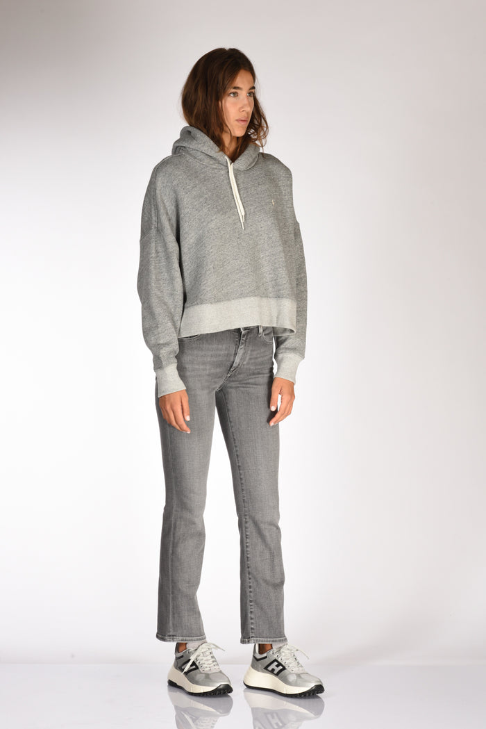 Polo Ralph Lauren Felpa Cappuccio Grigio Donna - 4