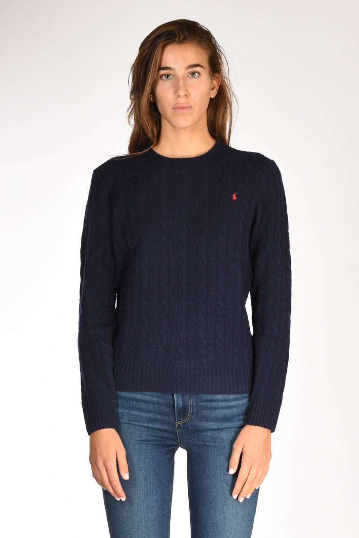 Polo Ralph Lauren Maglia Treccia Blu Donna - 2