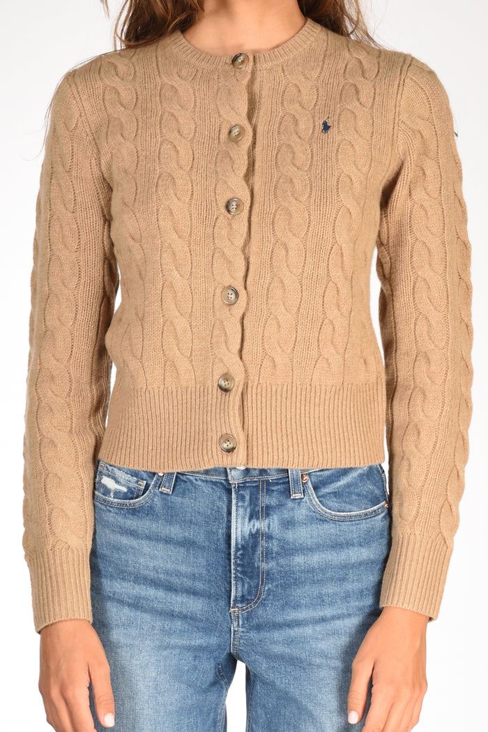 Polo Ralph Lauren Cardigan Treccia Beige Donna - 3