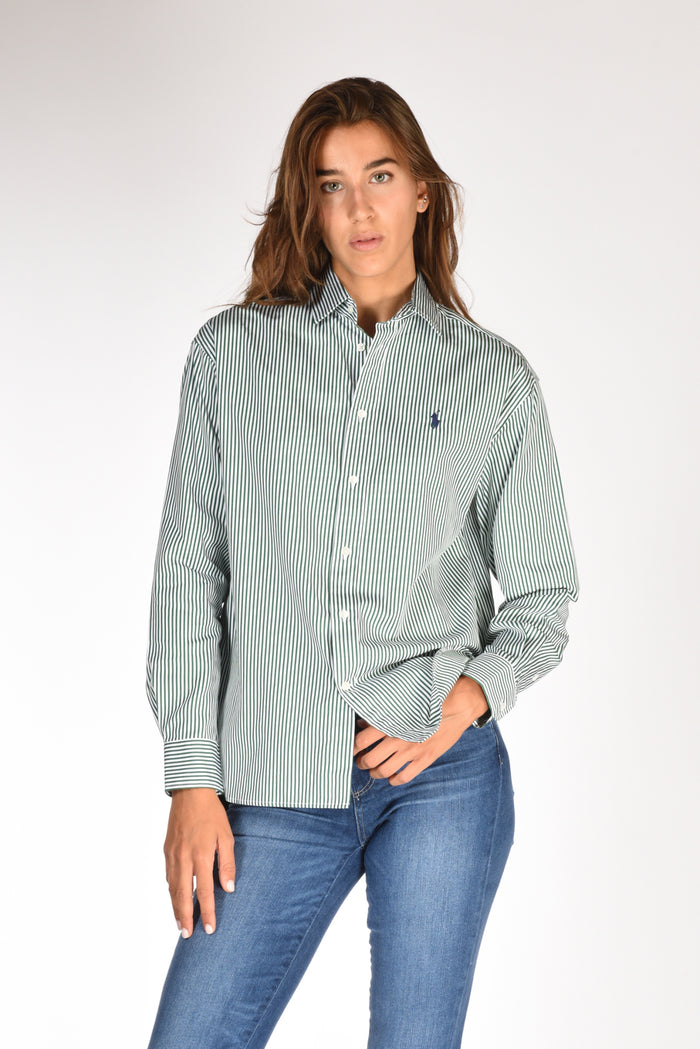 Polo Ralph Lauren Camicia Rigata Verde/bianco Donna - 1