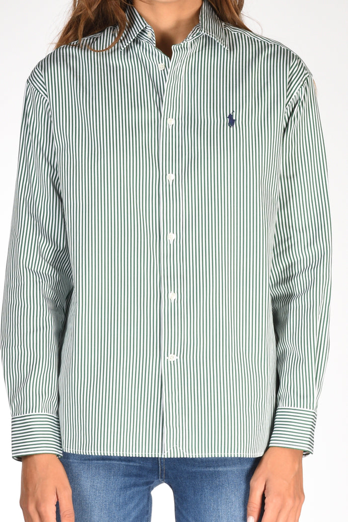 Polo Ralph Lauren Camicia Rigata Verde/bianco Donna - 3