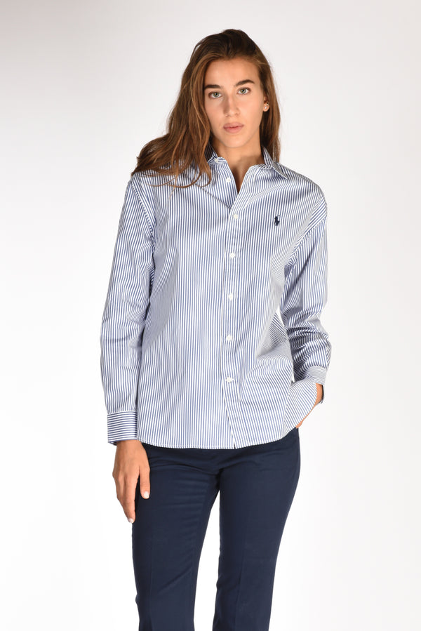 Polo Ralph Lauren Camicia Rigata Blu/bianco Donna