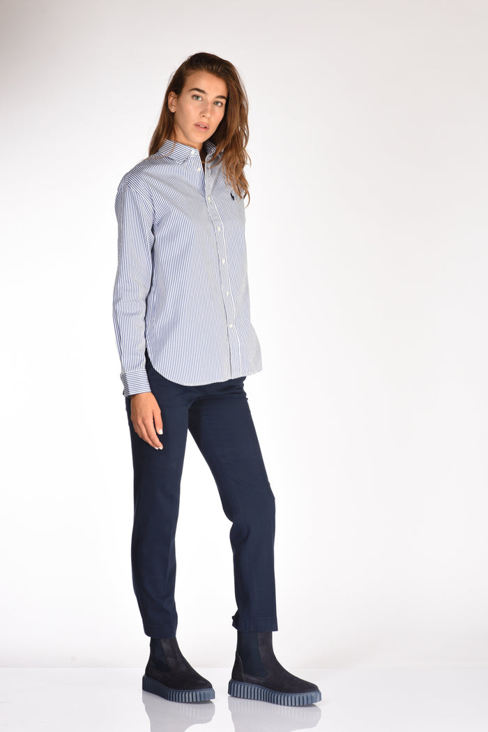 Polo Ralph Lauren Camicia Rigata Blu/bianco Donna - 4