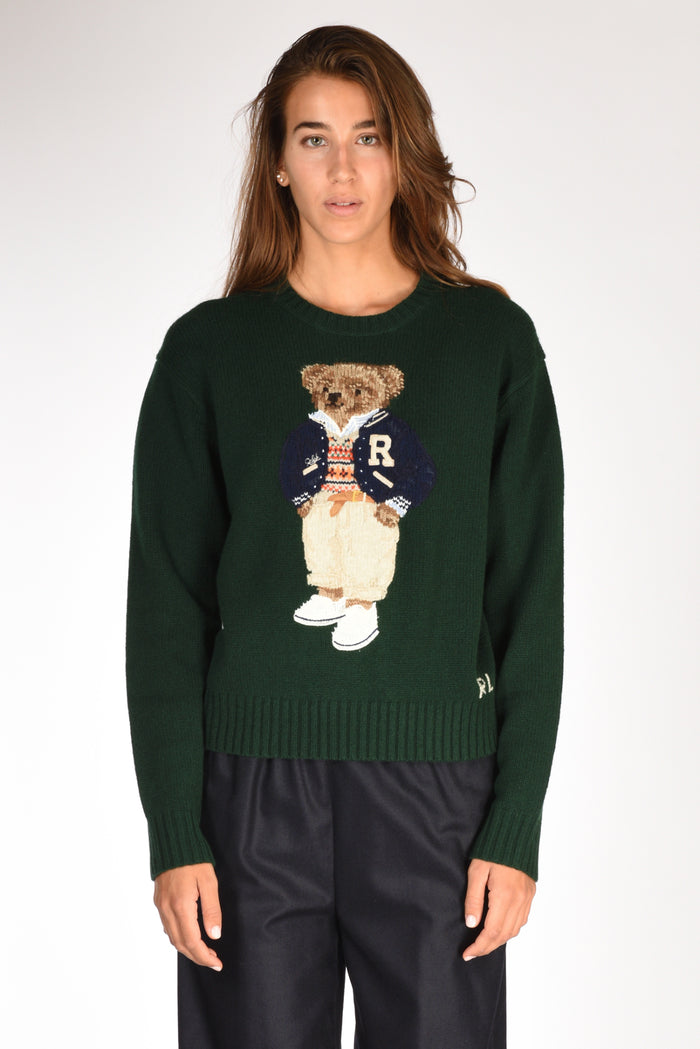 Polo Ralph Lauren Maglia Bear Verde Donna - 2