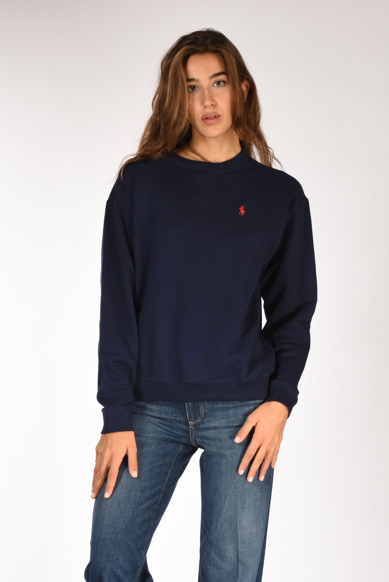 Polo Ralph Lauren Felpa Girocollo Blu Donna