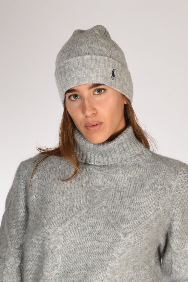 Polo Ralph Lauren Cappello Logo Grigio Donna