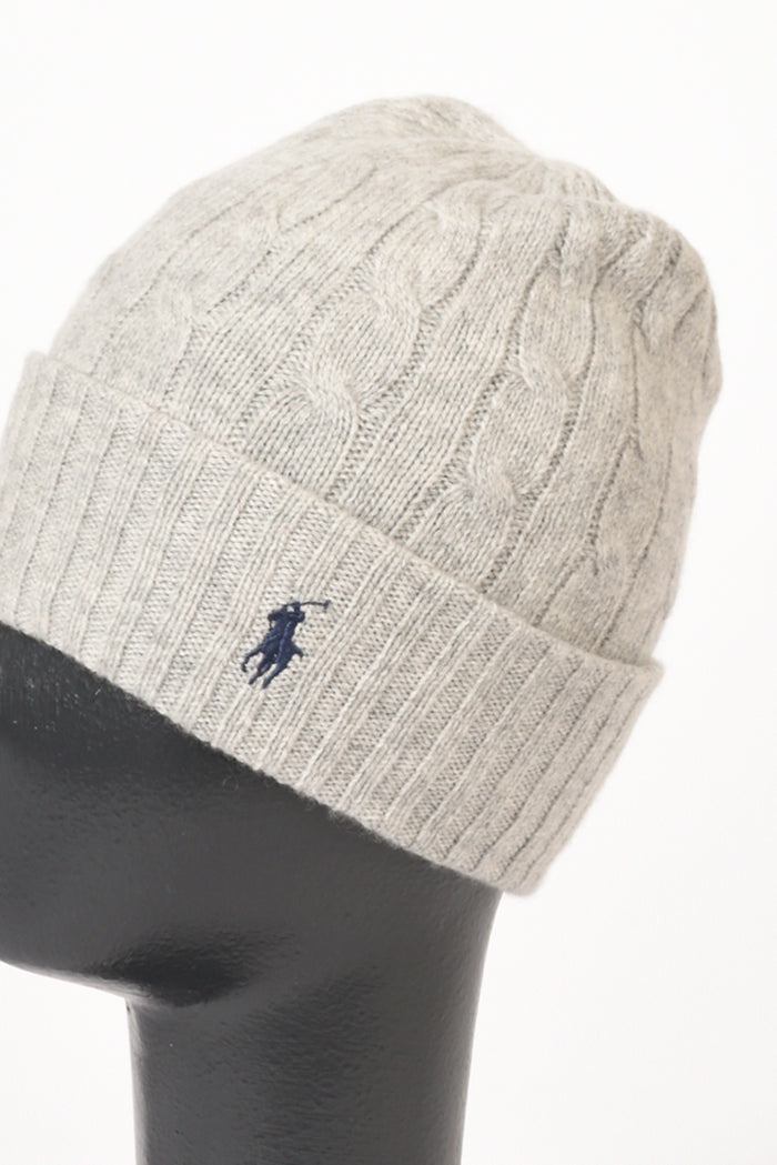 Polo Ralph Lauren Cappello Logo Grigio Donna - 3