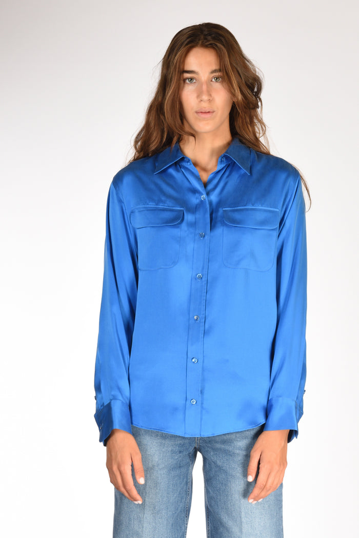 Equipment Femme Camicia Tasche Blu Chiaro Donna - 2