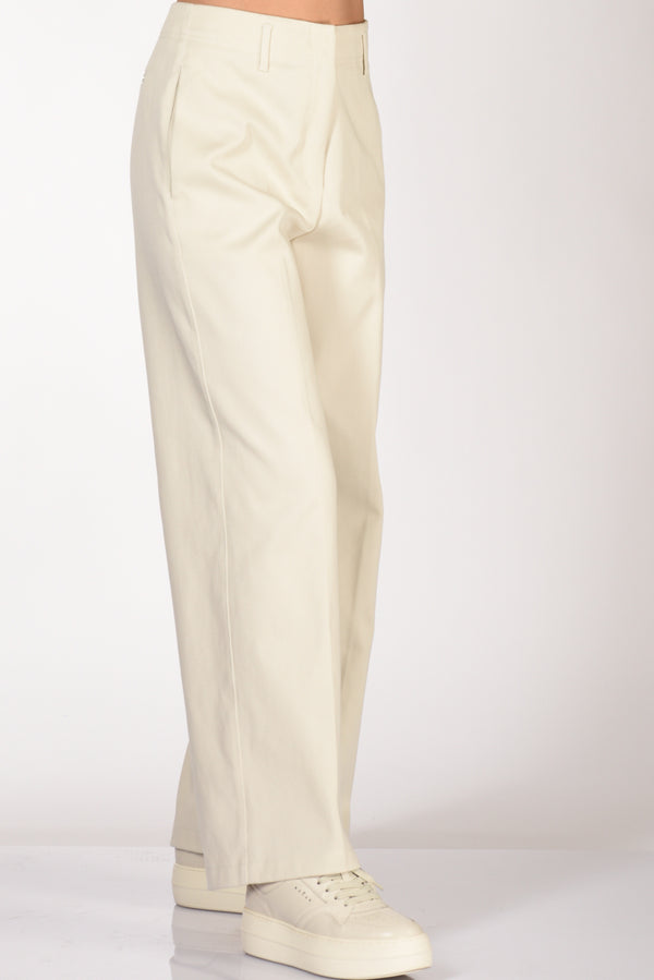 Forte Forte Pantalone Cover Bianco Latte Donna