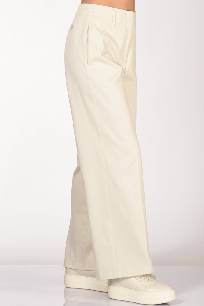 Forte Forte Pantalone Cover Bianco Latte Donna - 4