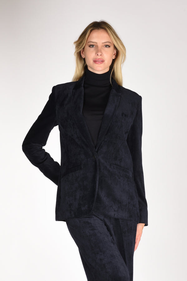 Forte Forte Blazer Matte Blu Donna