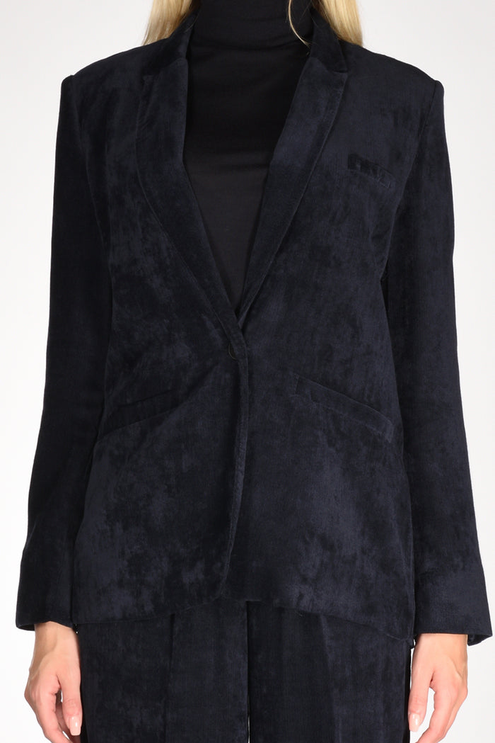 Forte Forte Blazer Matte Blu Donna - 3