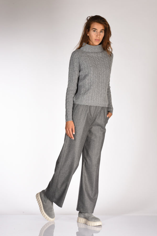 Aspesi Pantalone Elastico Grigio Donna-2