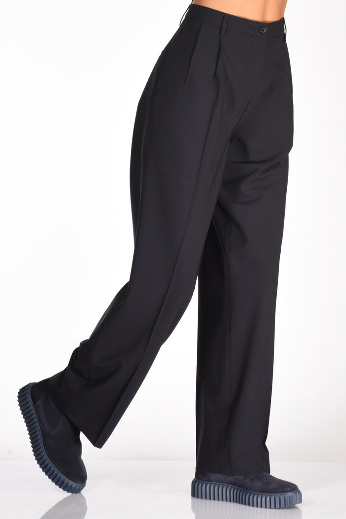 Aspesi Pantalone Pinces Blu Donna - 1