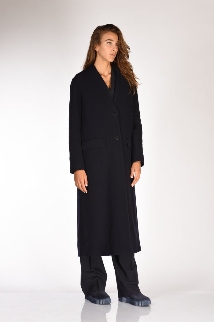 Aspesi Cappotto Scollo V Blu Donna - 4