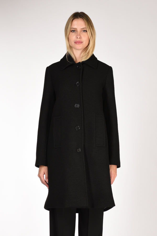 Aspesi Cappotto Monopetto Nero Donna-2