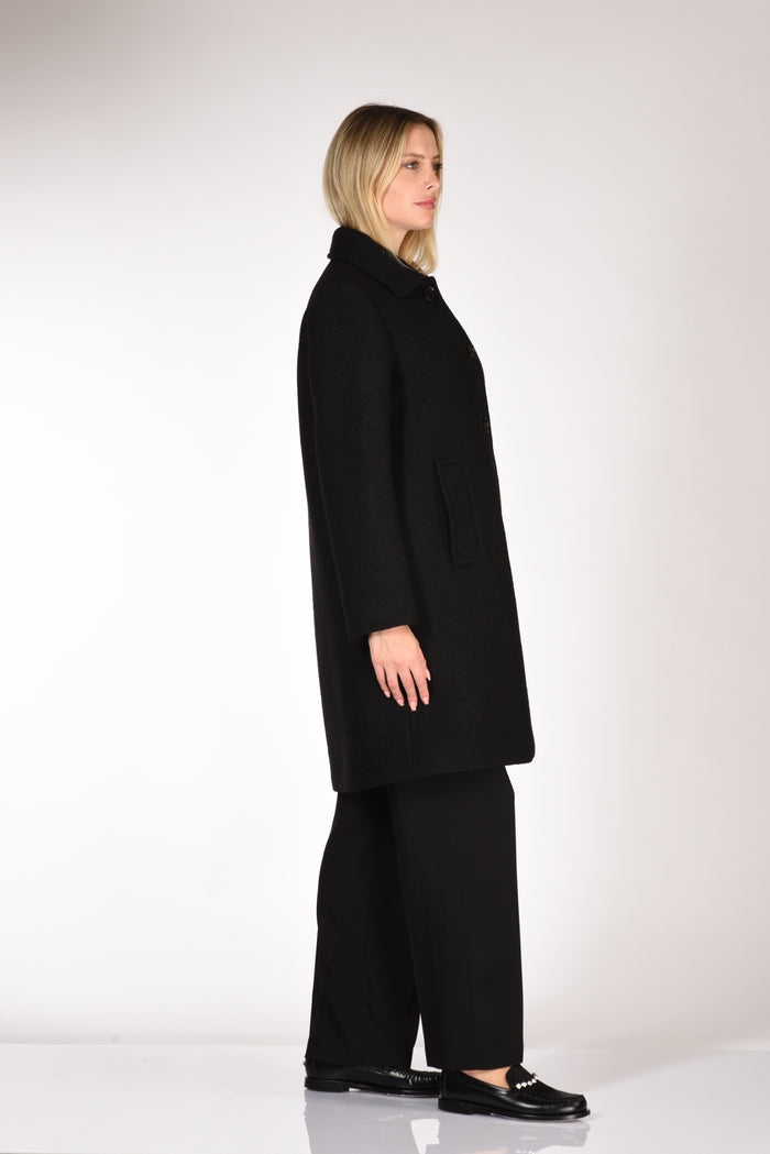 Aspesi Cappotto Monopetto Nero Donna - 4