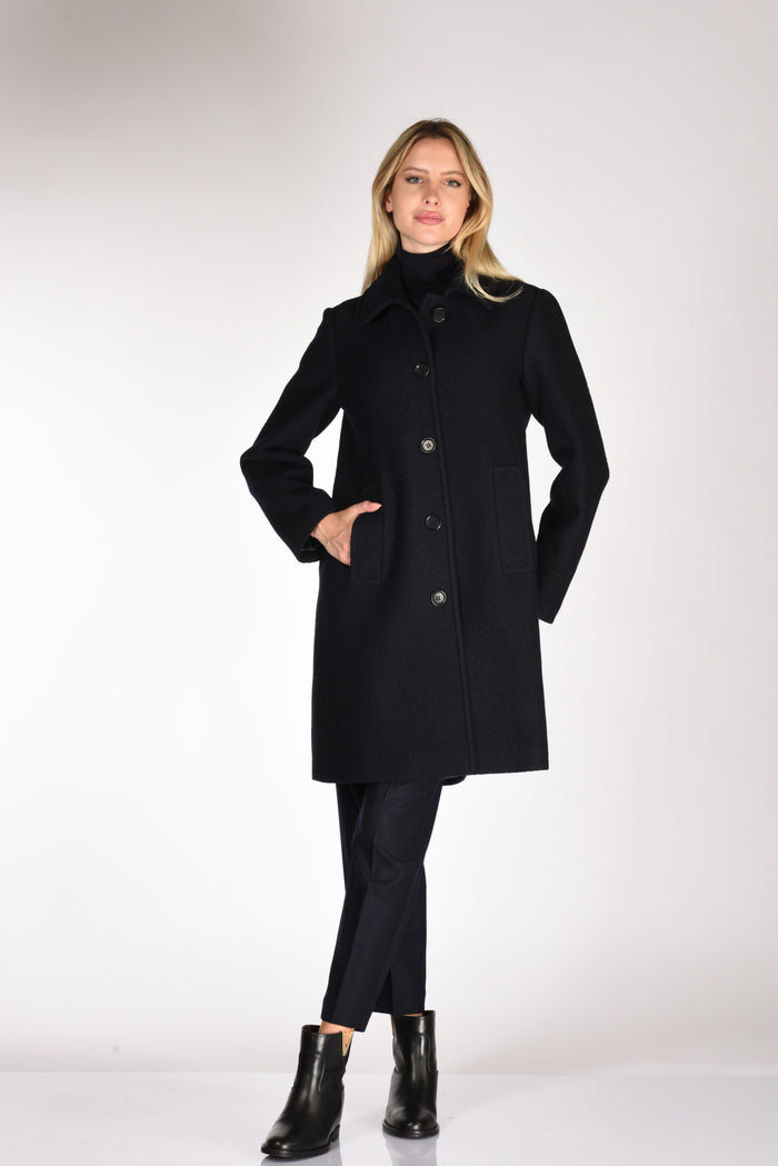 Aspesi Cappotto Monopetto Blu Donna - 1