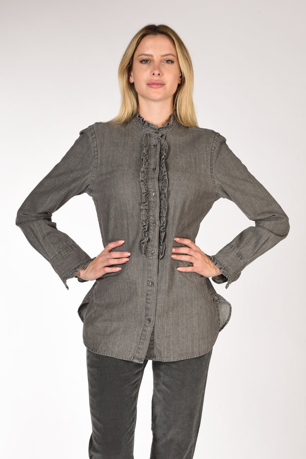 Aspesi Camicia Rouches Grigio Donna