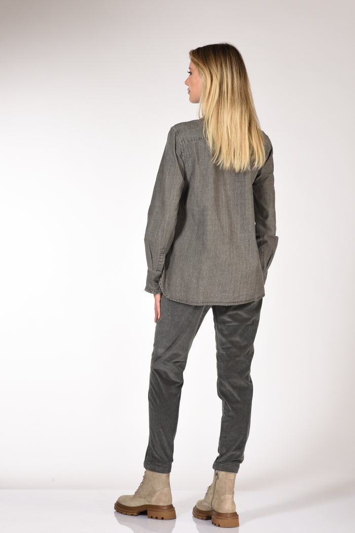 Aspesi Camicia Rouches Grigio Donna - 5