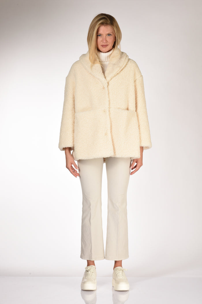 Aspesi Cappotto Trudie Bianco Naturale Donna - 3